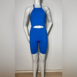 Women's One-Piece Activewear Romper with Open Front Size Small